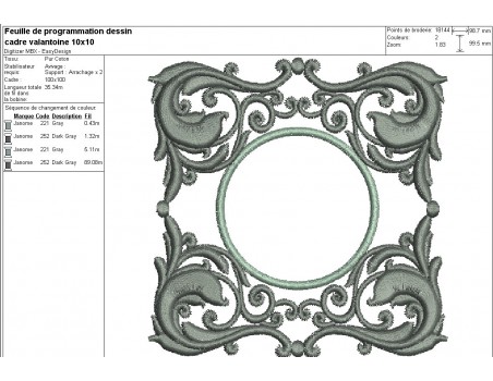 Instant download machine embroidery design applique vintage frame