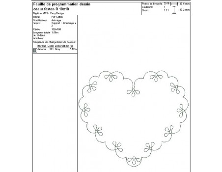 Instant download machine embroidery design applique scalloped heart