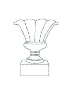 Vase médicis redwork