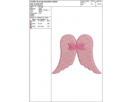 Instant download machine embroidery design angel wings applied