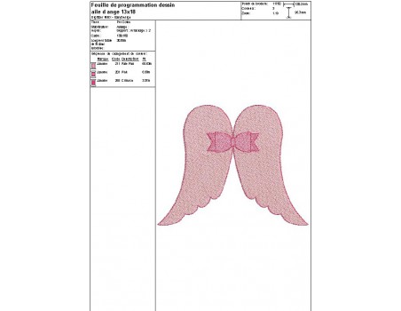 Instant download machine embroidery design angel wings applied