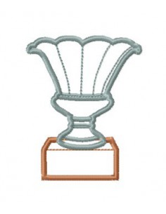 Vase médicis appliqué