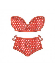 Instant download machine embroidery design bra and panties