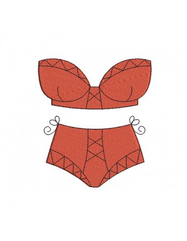 Motif de broderie machine lingerie gainante 