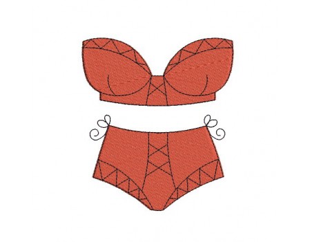 Motif de broderie machine lingerie gainante 