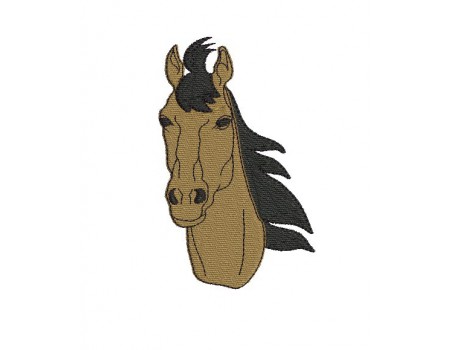 Instant download machine embroidery design Profile horse head