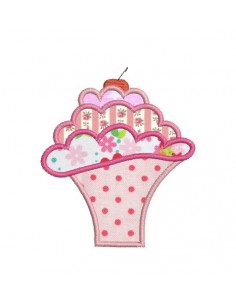 Instant download machine embroidery design 3 cup dessert mousses