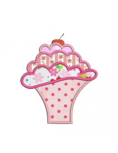 Instant download machine embroidery design 3 cup dessert mousses