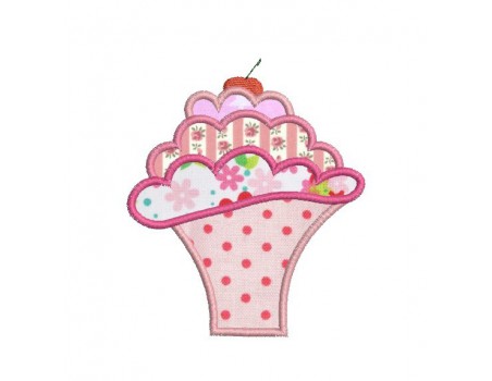 Instant download machine embroidery design 3 cup dessert mousses