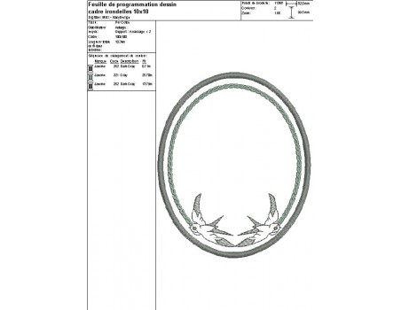 Motif de broderie machine cadre hirondelles