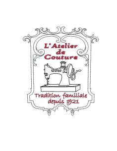Motif de broderie machine atelier couture