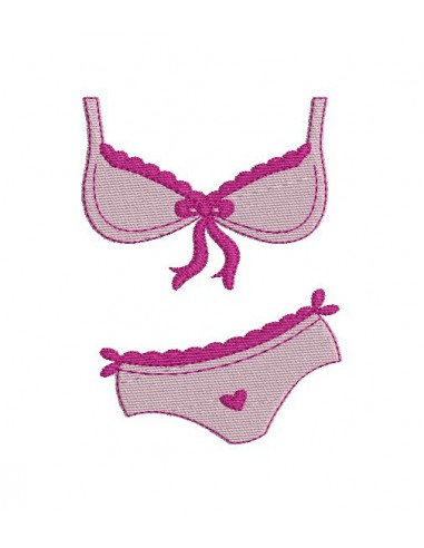 Instant download machine embroidery design woman lingerie Ruffle