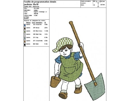 Instant download machine embroidery girl doing cutting