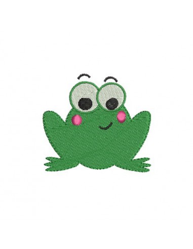 Instant download machine embroidery design  frog