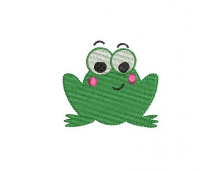 Instant download machine embroidery design  frog