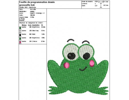 Instant download machine embroidery design  frog