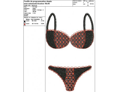 Instant download machine embroidery design woman lingerie 
