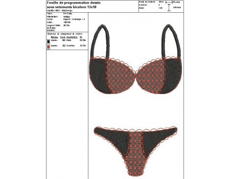 Instant download machine embroidery design woman lingerie 