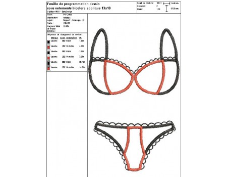 Instant download machine embroidery design applique woman lingerie 