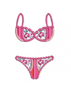 Instant download machine embroidery design woman lingerie colors applique