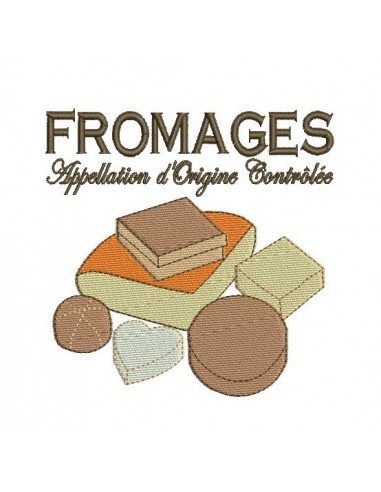 Motif de broderie machine  fromages