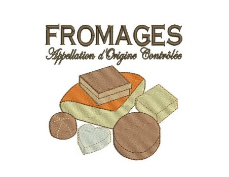 Motif de broderie machine  fromages