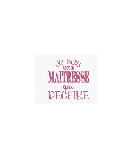 Motif de broderie machine maîtresse qui déchire