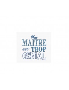 Motif de broderie machine mon maître est trop génial