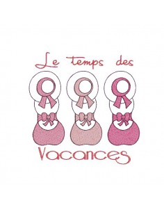 Motif de broderie   filles de la plage