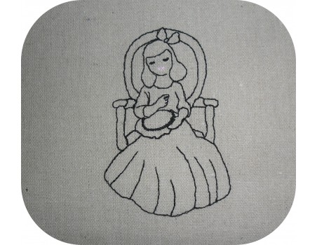 Instant download machine embroidery Sophie girl model