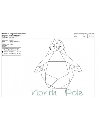 Motifs à Broder Fun Penguins (fichier Numérique à Télécharger) - Neuf