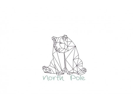 Instant download machine embroidery design polar bear