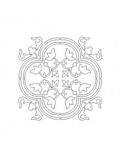 Motif de broderie machine carreau de ciment baroque aen redwork