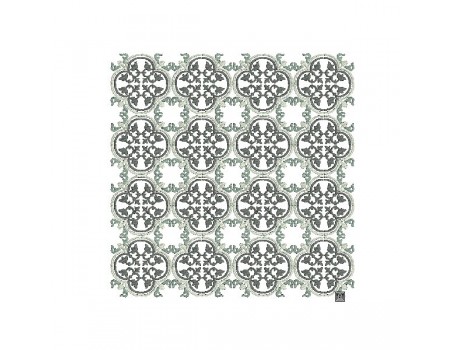 Motif de broderie machine carreau de ciment baroque