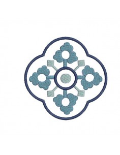 Motif de broderie machine carreau de ciment vintage