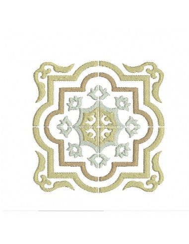 Instant download machine embroidery design arabesque Cement tile