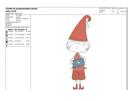 Instant download machine embroidery Christmas elf