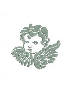 Motif de broderie visage d'ange