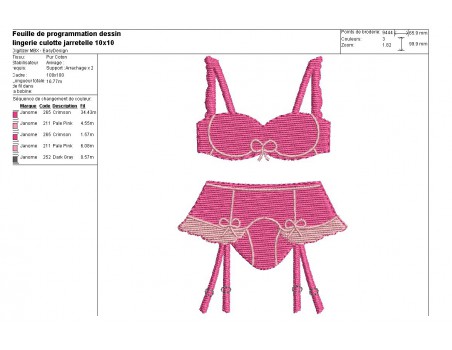 Instant download machine embroidery design underwear suspender belts