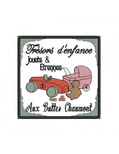 Instant download machine embroidery design retro toys