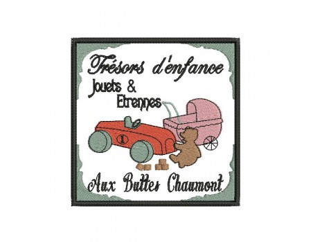 Instant download machine embroidery design retro toys