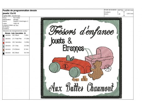 Instant download machine embroidery design retro toys