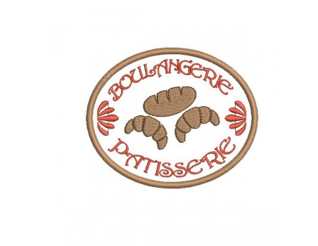 Motif de broderie machine boulangerie patisserie