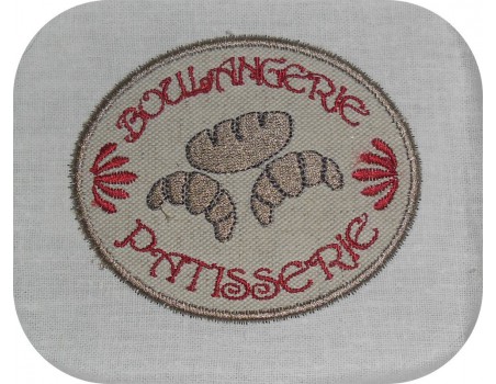 Motif de broderie machine boulangerie patisserie