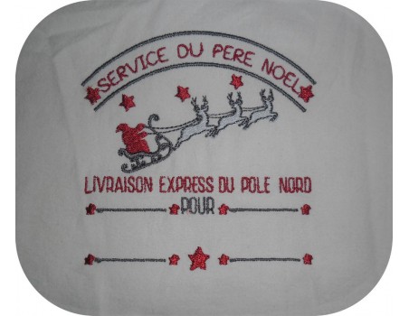 Motif de broderie machine livraison père noël