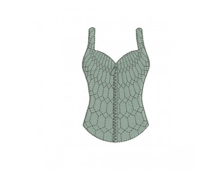 Motif de broderie machine lingerie bustier fermeture éclair