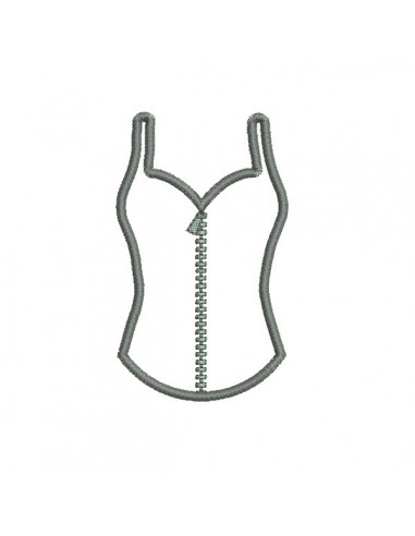 Instant download machine embroidery design applique corsets  Strapless zipper