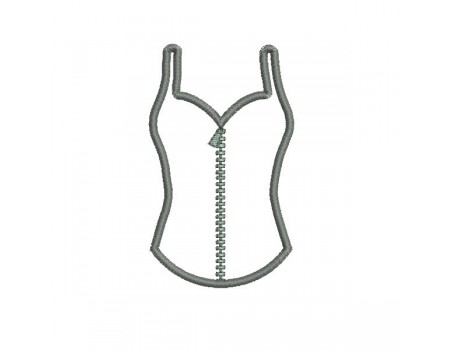 Instant download machine embroidery design applique corsets  Strapless zipper