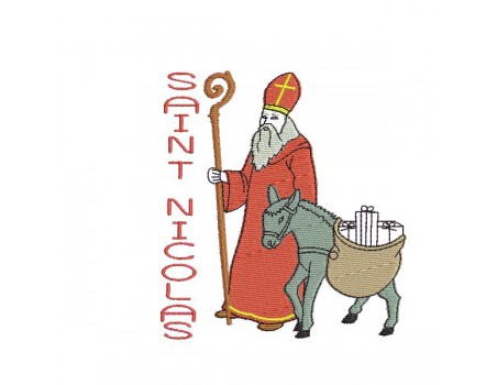 Instant download machine embroidery design saint Nicolas