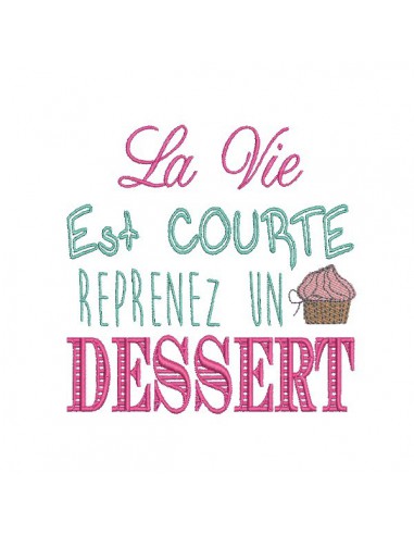 Instant download machine embroidery dessert